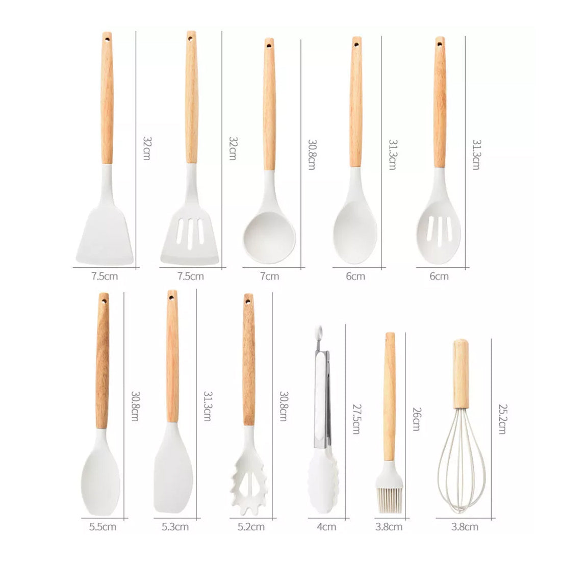 19pcs Set Non-Stick Silicone