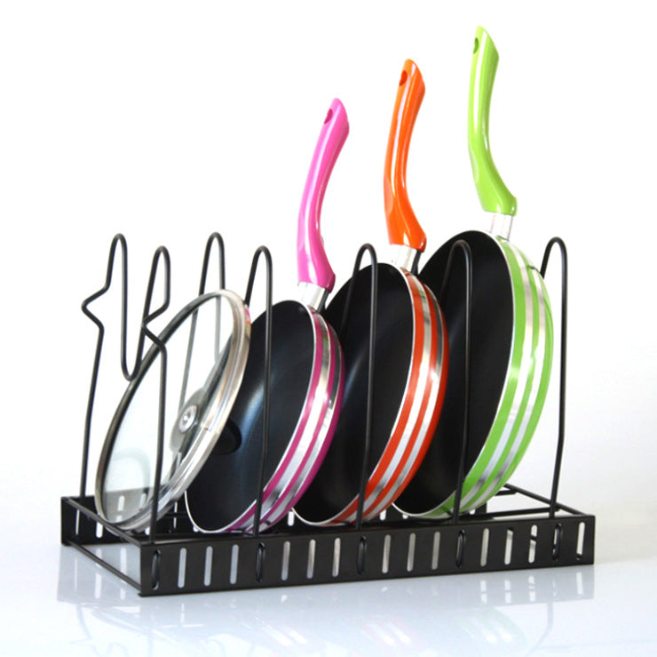 Multi-Layer Extendable Metal Pot Shelf Rack Pan