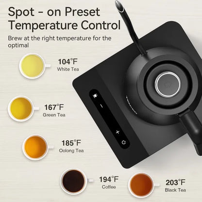 Electric Gooseneck Kettle Temperature Control Pour