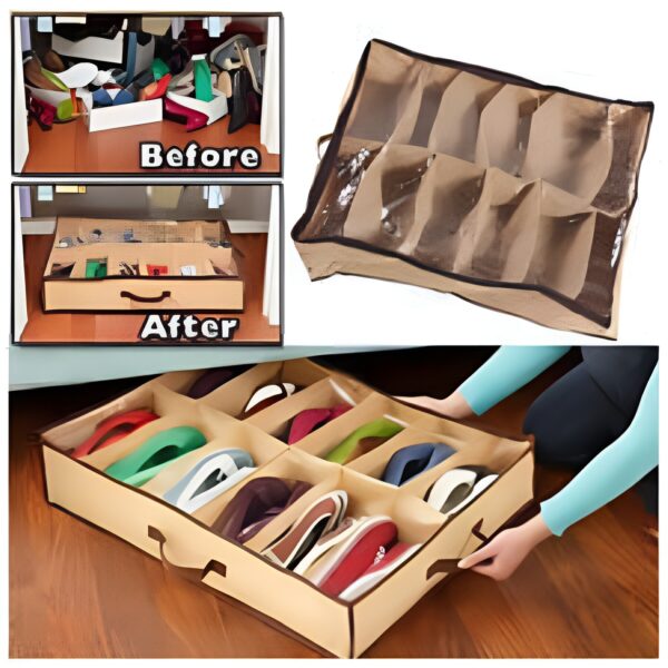Twelve Grid Transparent Storage Shoe Box