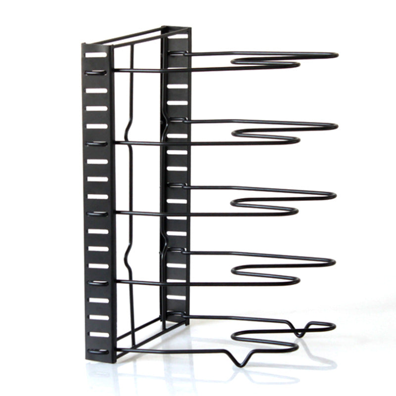 Multi-Layer Extendable Metal Pot Shelf Rack Pan