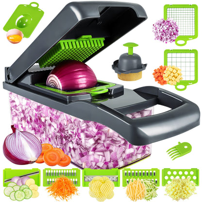 Multifunction Vegetable Chopper – Manual Kitchen Food Cutter