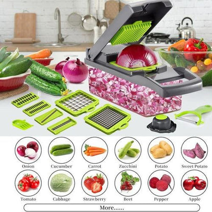 Multifunction Vegetable Chopper – Manual Kitchen Food Cutter