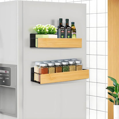 Magnetic Fridge Side Organizer – Kitchen Storage Rack