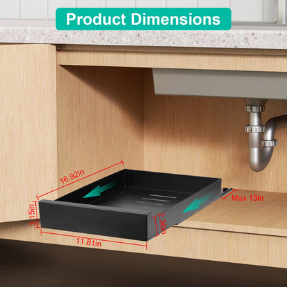 1Pc Pull Out Cabinet Organizer Carbon Steel Slide